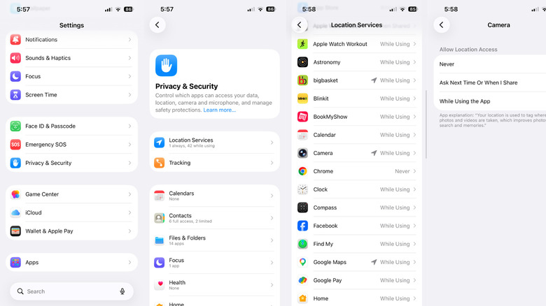 Τα βήματα για την απενεργοποίηση των μεταδεδομένων τοποθεσίας για φωτογραφίες που τραβήχτηκαν στο iOS