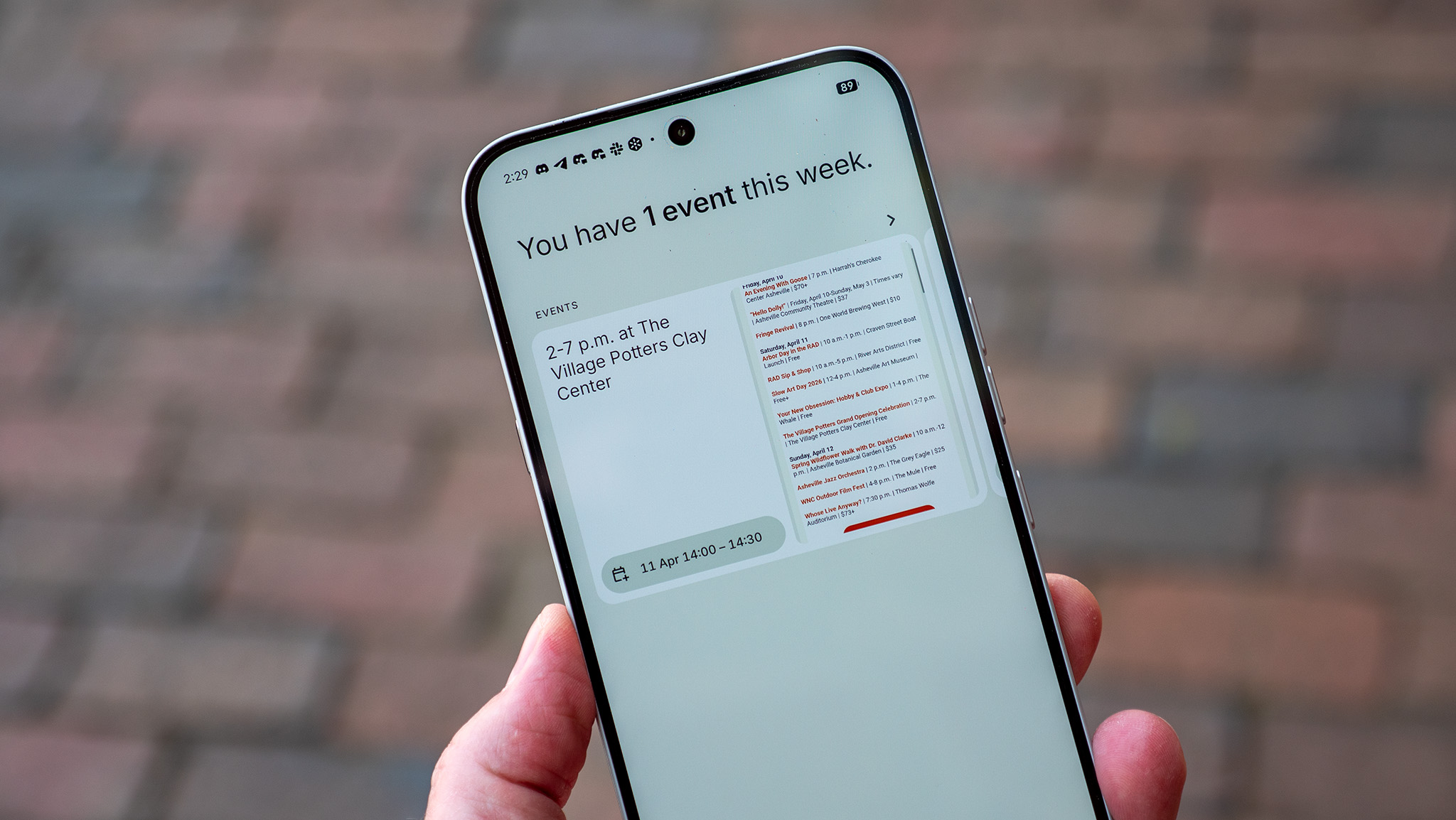 Essential Space στο Nothing Phone 4a Pro που δείχνει τα γεγονότα αυτής της εβδομάδας όπως έχουν εξαχθεί από στιγμιότυπα οθόνης που έχουν ληφθεί με το Essential Key