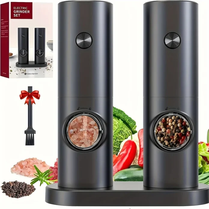IPRee Automatic Electric Salt and Pepper Grinder: Φρεσκοτριμμένο πιπέρι με το πάτημα ενός κουμπιού!