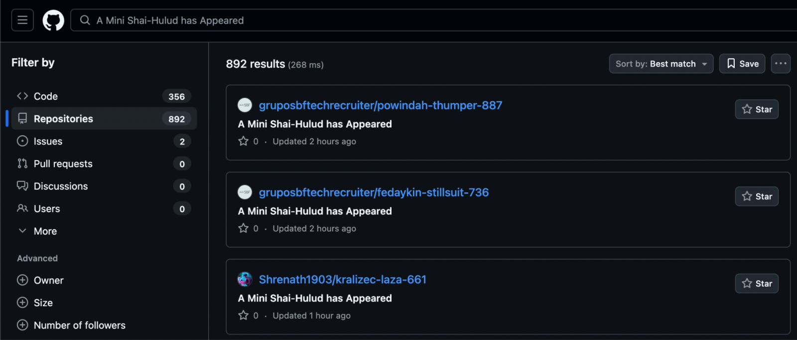 Github repos που δημιουργήθηκε με περιγραφή του 