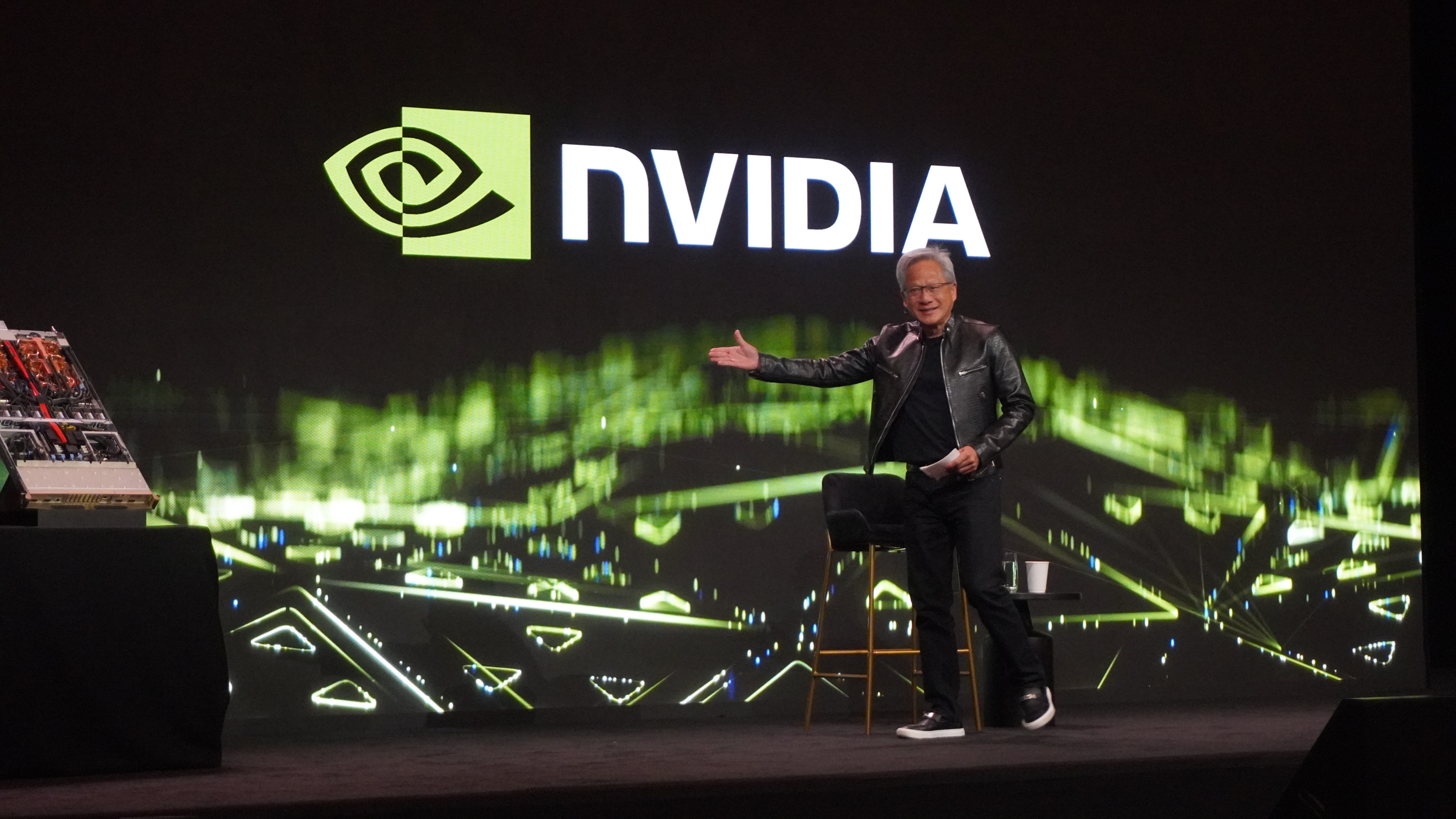 Ο Jensen Huang της Nvidia στη σκηνή στην CES 2026