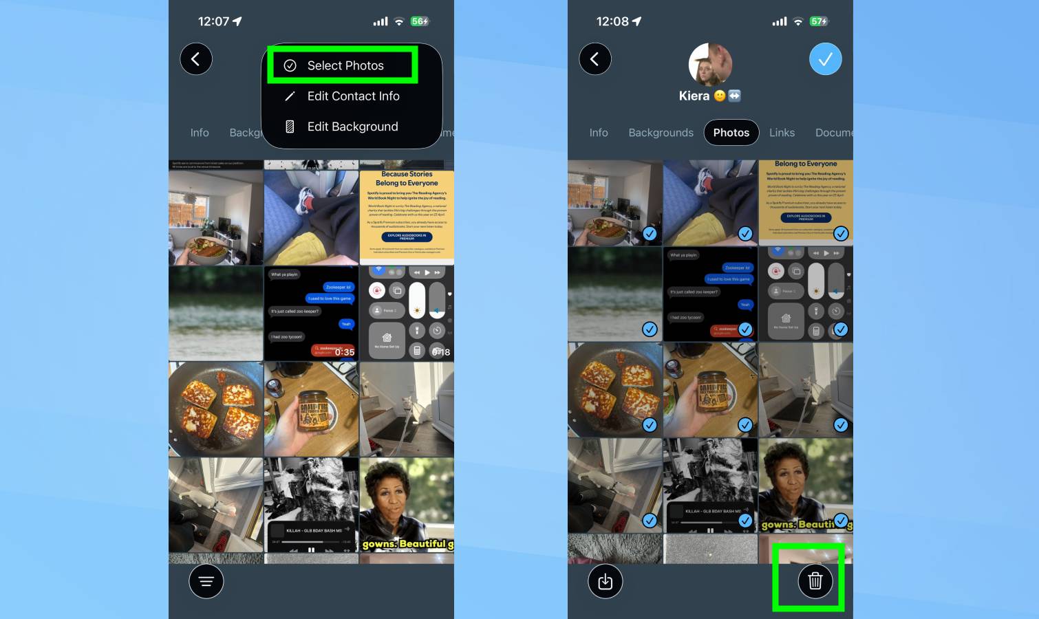 Διαγραφή συνημμένων μηνυμάτων στο iPhone