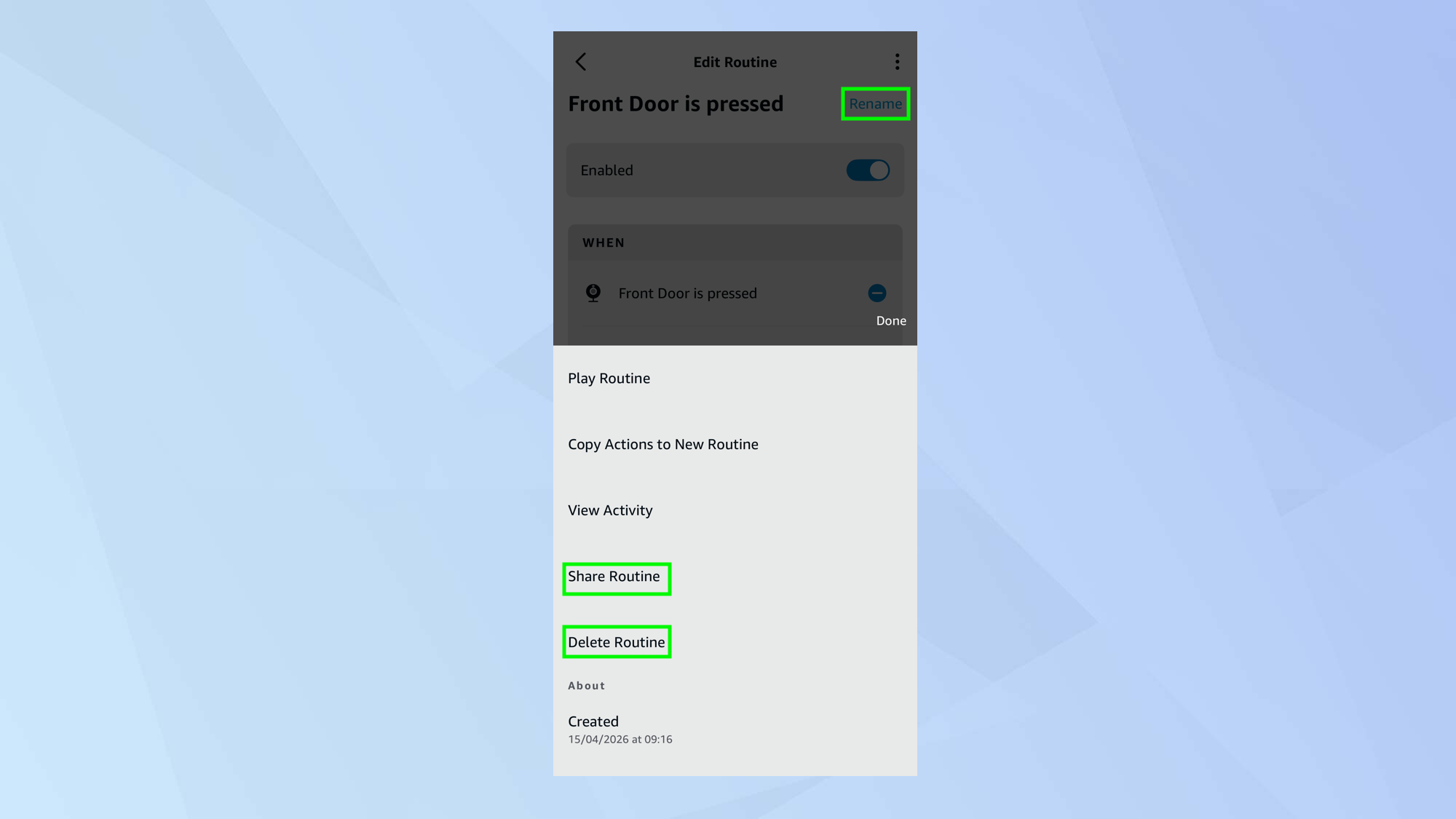 Δημιουργήστε ρουτίνες Alexa που ενεργοποιούνται από τη συσκευή σας Ring
