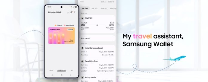 Το Samsung Wallet προσθέτει χρονοδιάγραμμα ταξιδιών για την οργάνωση ταξιδιωτικών σχεδίων