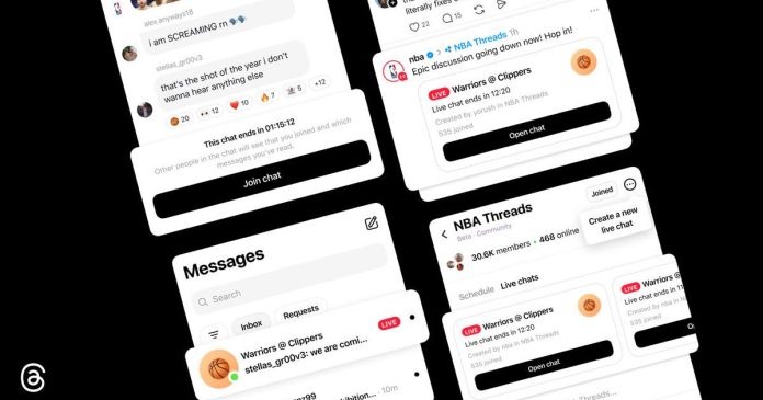 Threads Live Chats: Η νέα λειτουργία για ενημέρωση σε ζωντανή μετάδοση
