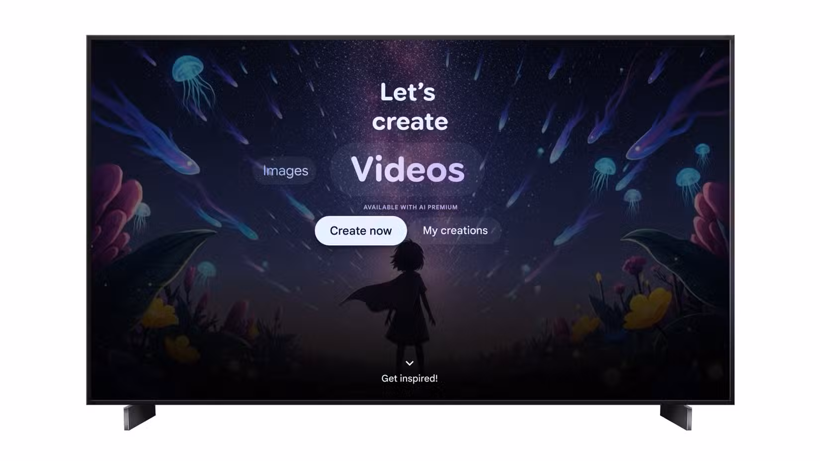 Μια εικόνα που τονίζει το Veo στο Google TV.