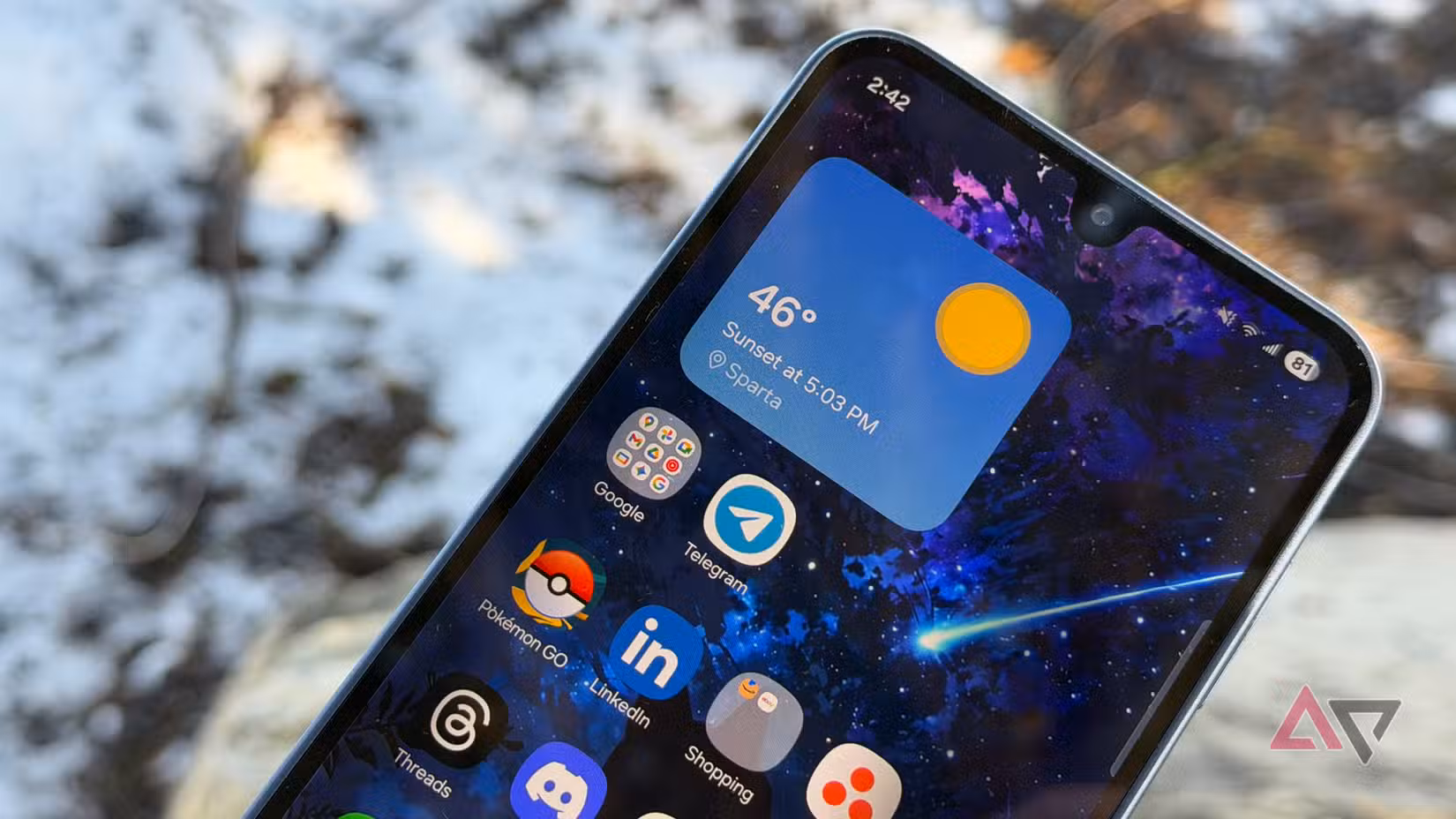 Super AMOLED display on Samsung Galaxy A17